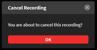 Cancel Recording on Blue Ridge Go site