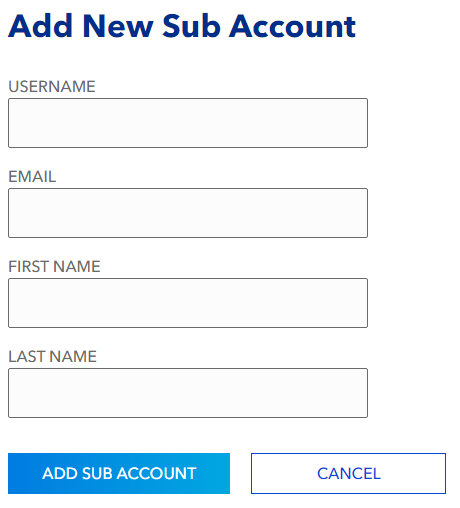 Creating Sub-Account on My Blue Ridge website